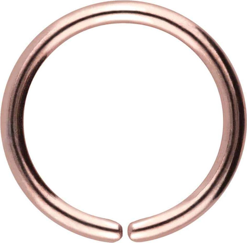 Chirurgenstahl O-Ring - biegbar RoséGold Innendurchmesser: 10mm + Stabstärke: 1,2mm