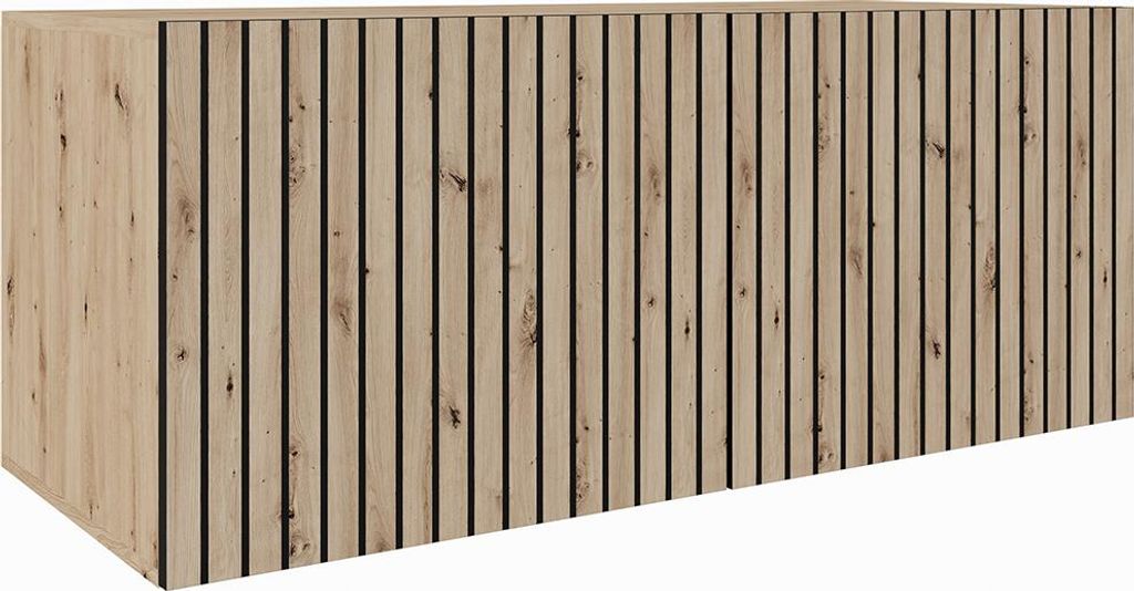 MEBLINI TV-Schrank 100cm Lang - Fernsehschrank - TV Lowboard Industrial - Unterschrank für Fernseher - TV-Unterschrank - TV-Schrank - Hängeschran...