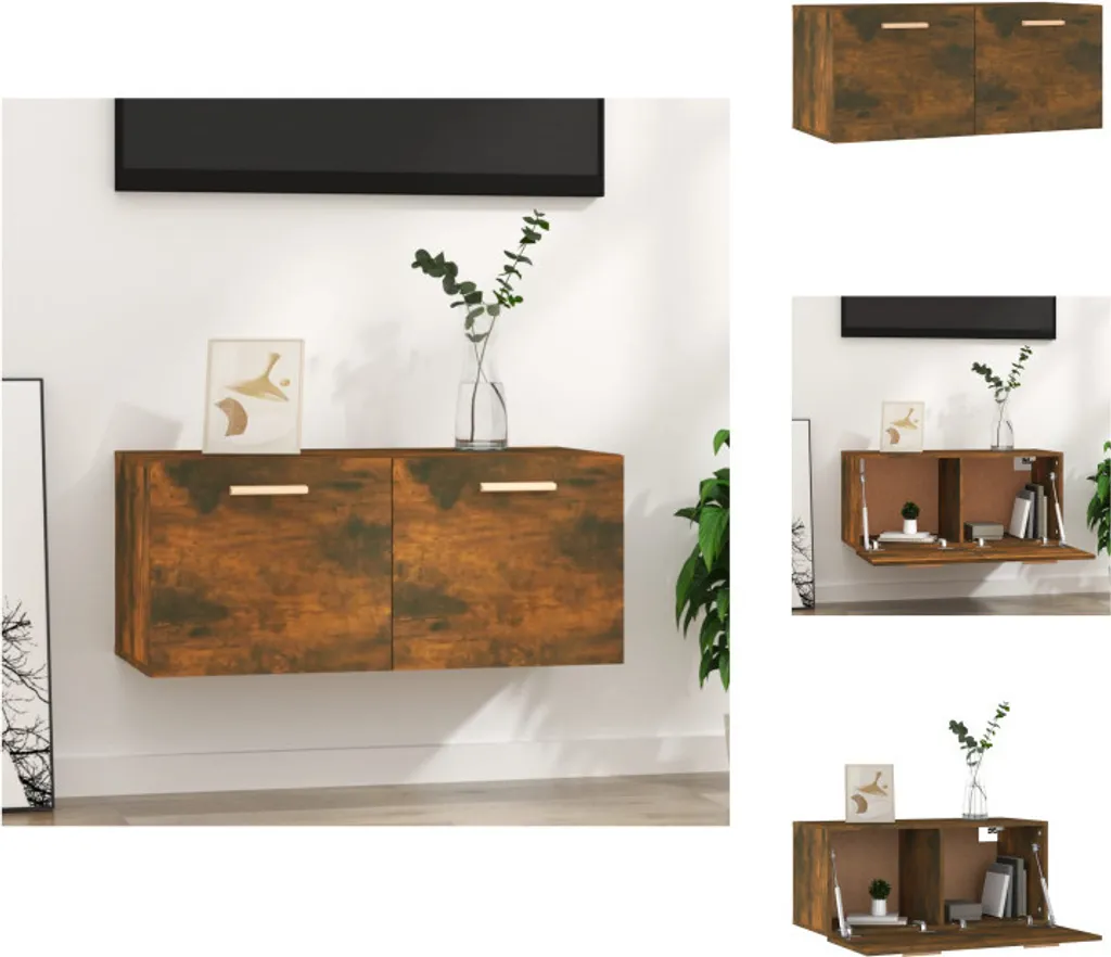 vidaXL Mobile Sospeso Rovere Fumé 80cm - Il Must-Have per il tuo Living