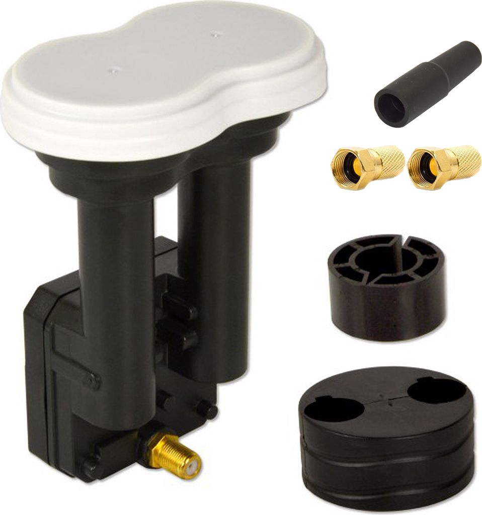 PremiumX Single Monoblock LNB 3° PXMB-3S Sat für 1 Teilnehmer 2x F-Stecker