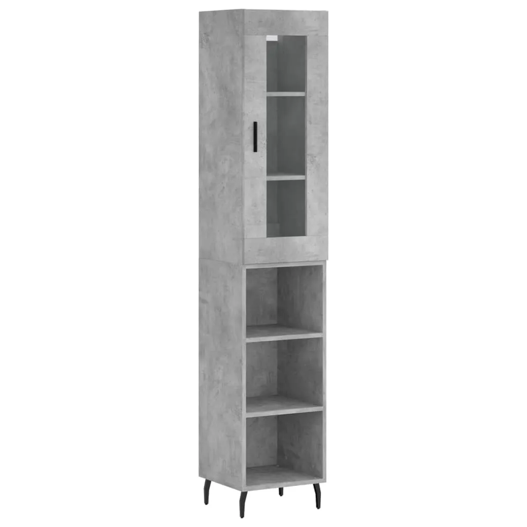 Credenza Alta SYFAX 180cm Grigio Cemento: Mobile Multistrato DIY
