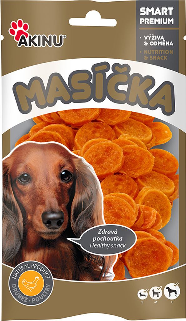 Akinu MASÍČKA Kuřecí chipsy pamlsek pro psy 75 g Obrázek produktu 