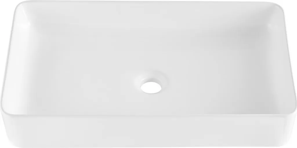 Lavandino Bagno Appoggio Bianco 60cm - Ceramica Facile Pulizia 609x351 - 10