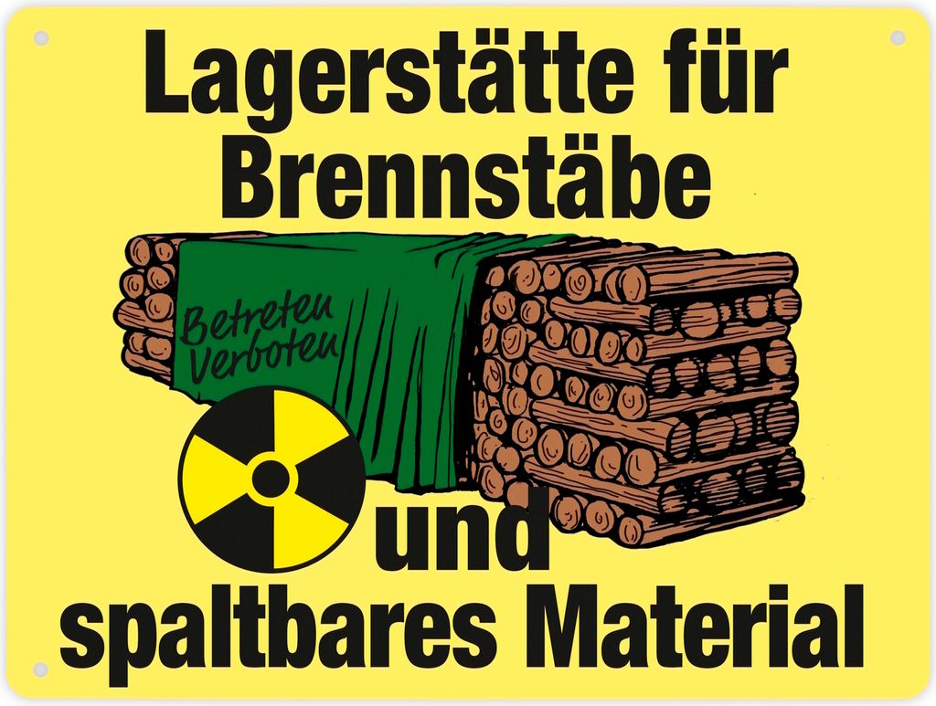 Lagerstätte für Brennstäbe - Brennholzlager Metallschild XL Produktbild 
