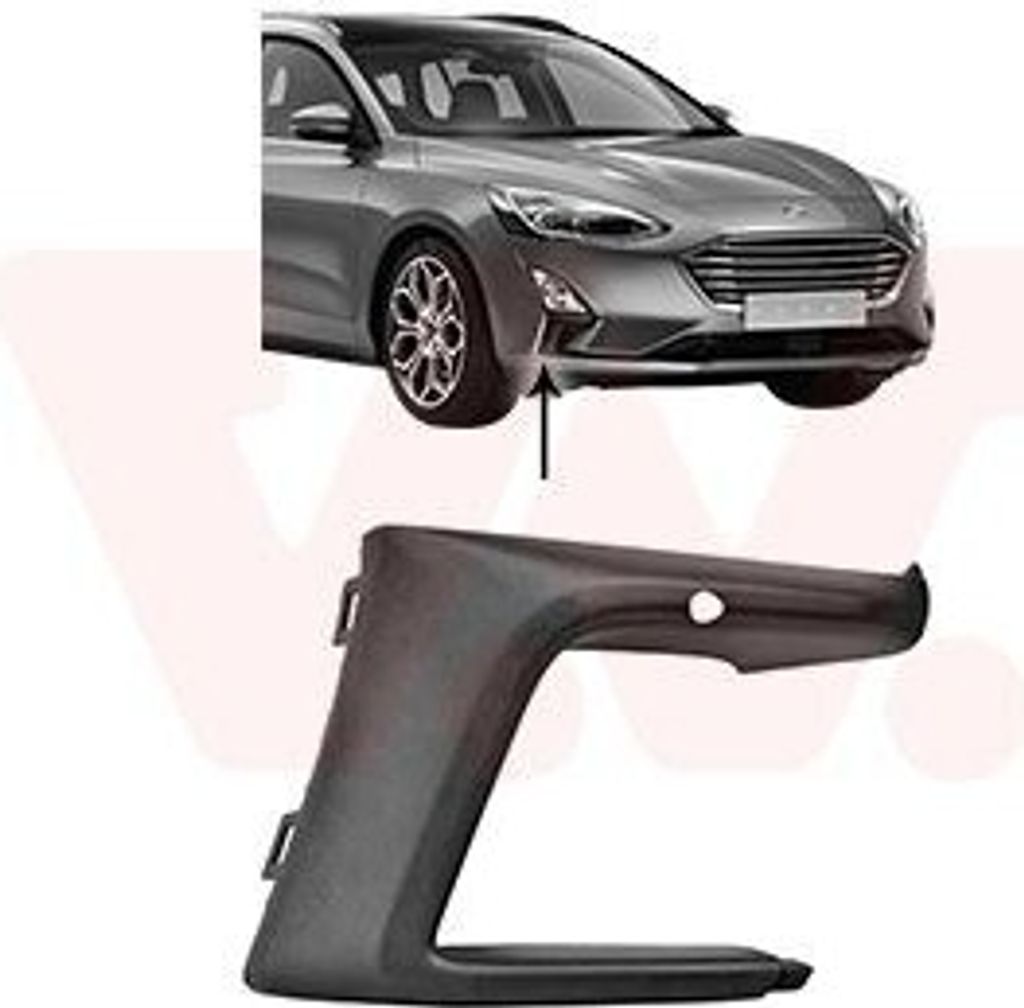 VAN WEZEL Zierleiste Stoßfänger Vorne Rechts unten für FORD Focus Mk4 Turnier (HP) Focus Mk4 Schrägheck (HN) Focus Mk4 Limousine (HM)