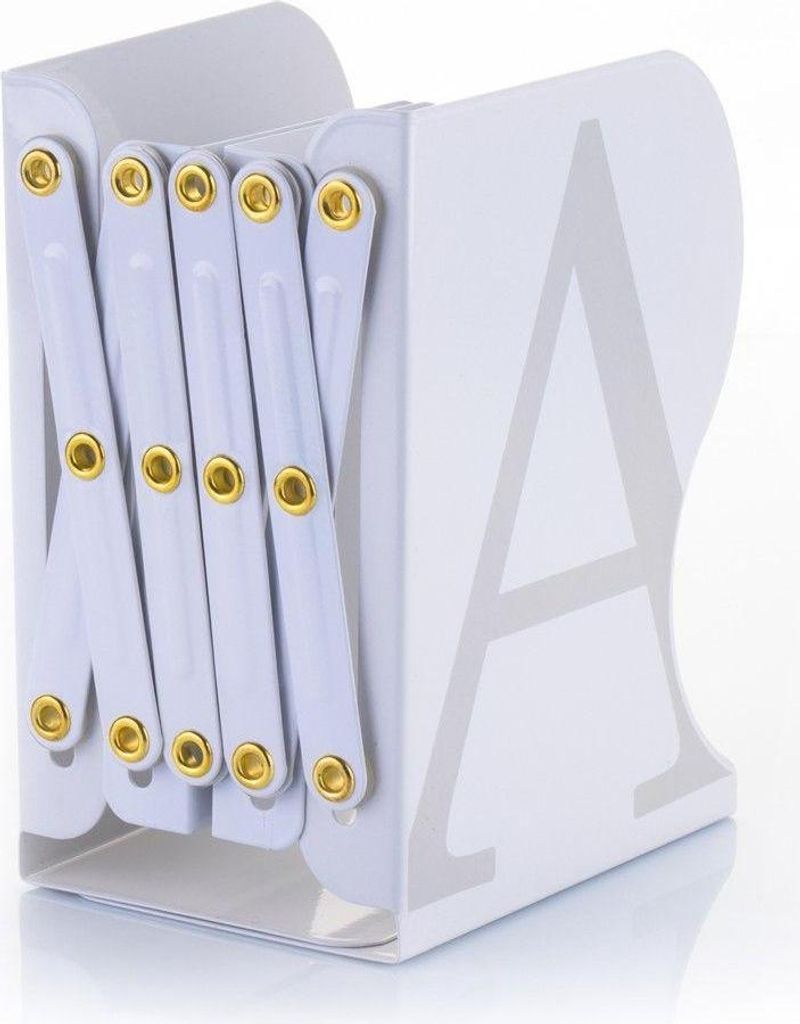 MyLibrary Flexibles A-Z Metall-Buchregal (weiß)