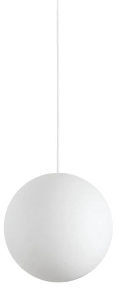 Suspension Design Papier Blanc 30cm avec Structure Métal Robuste E27