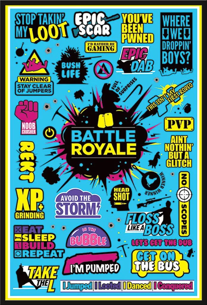 Affiche Battle Royale Citations avec Cadre Shinsuke Maxi Noir 61x91.5cm
