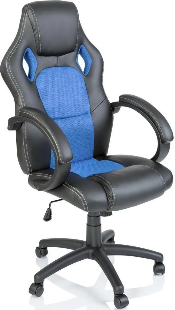 Sedia Gaming TRESKO Sportiva Azzurra: Comfort Totale per PC e Ufficio
