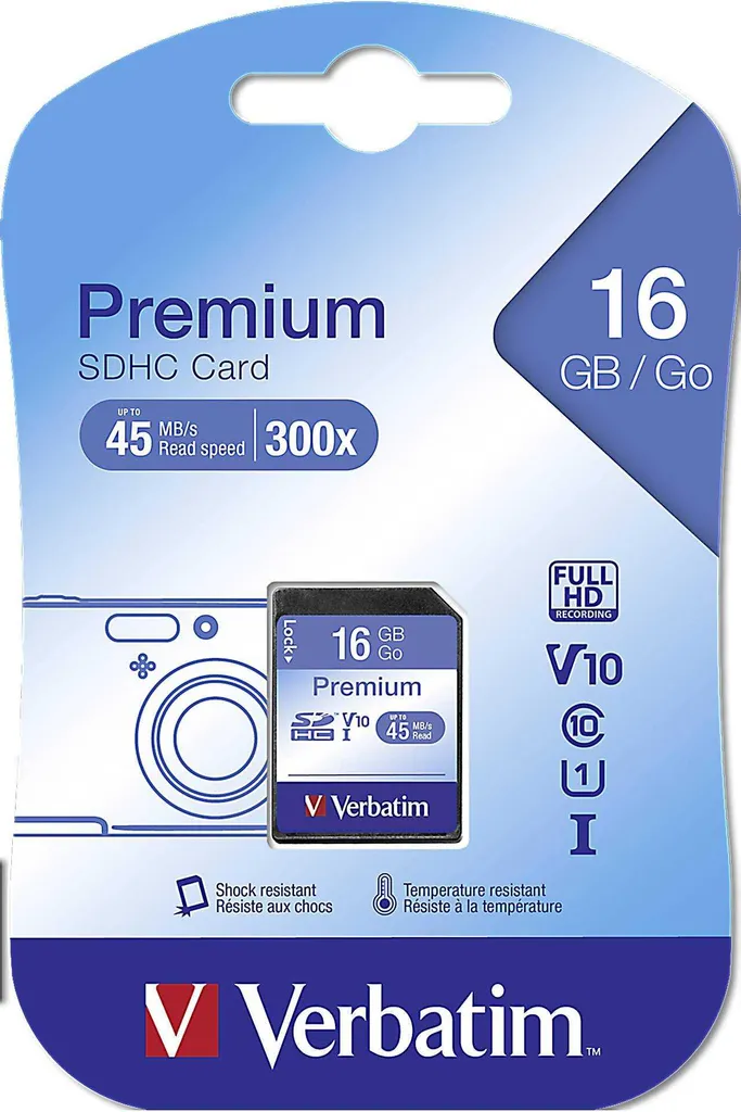 Verbatim - Scheda di memoria flash - 16 GB - Classe 10 - SDHC