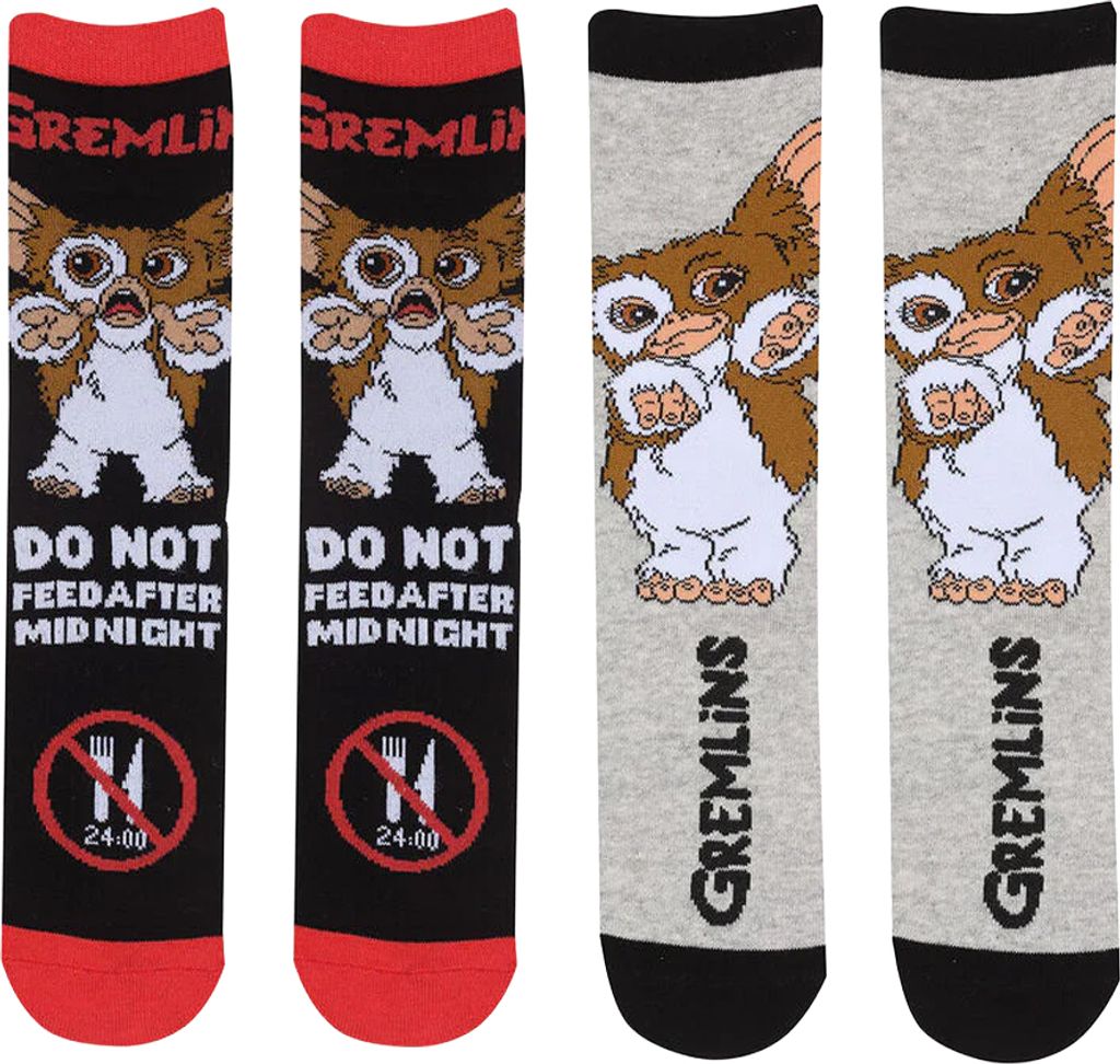 Gremlins - Socken für Herren/Damen Uni(2er-Pack) HE3184 (S-M) (Bunt)