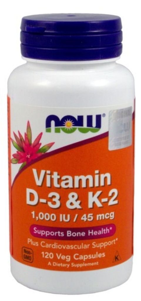 Now Foods Vitamin D3 + K2 120 K Immunität Produktbild 