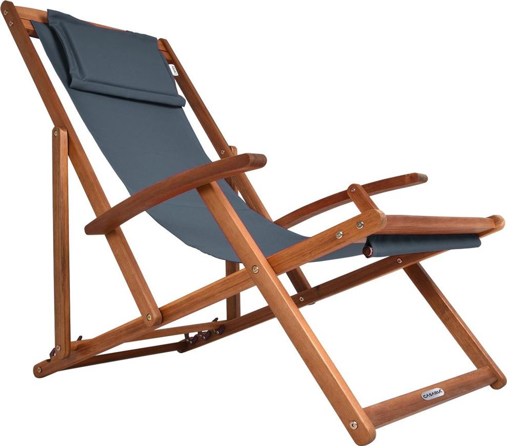 CASARIA® Sonnenliege Holz Wetterfest Klappbar Verstellbar Produktbild 
