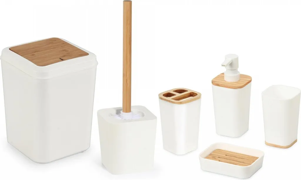Rénover votre Déco de Salle de Bain Set 6 Pièces Bambou Anti-Traces