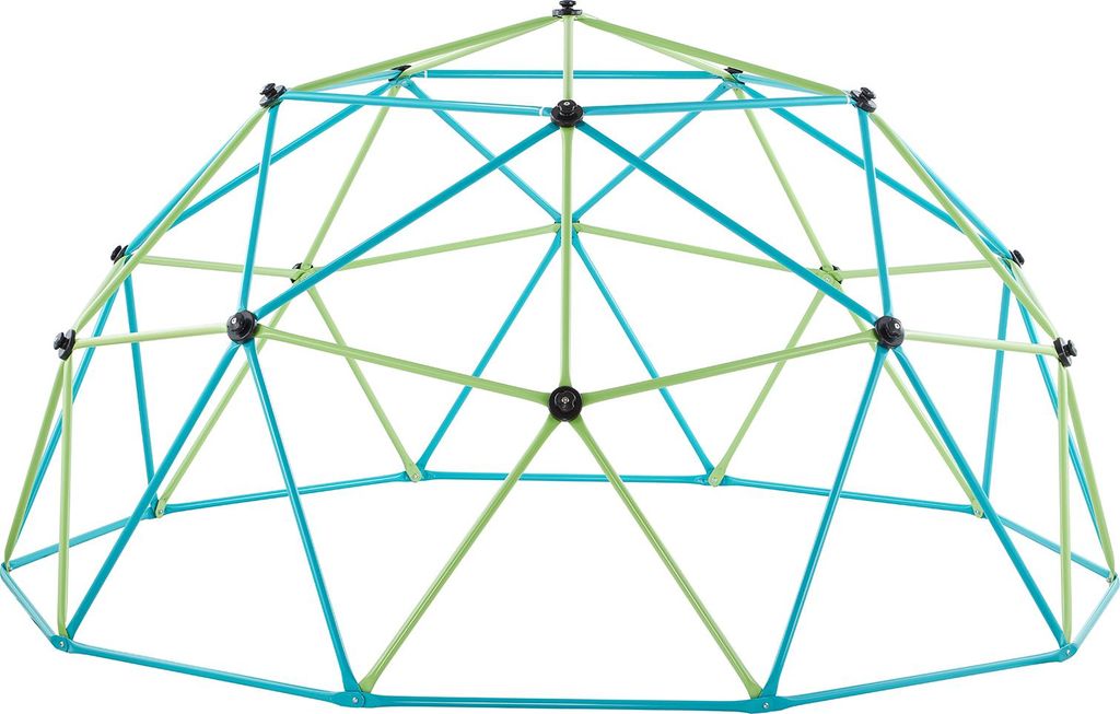 SucceBuy Geometrisches Klettergerüst mit Tellerschaukel (305 cm breit), belastbar bis 453 kg, geeignet für Kinder von 3 bis 10 Jahren, Gartenspie...