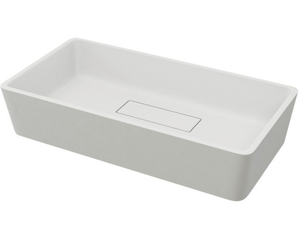 Baden Haus Aufsatzwaschbecken VAGUE 63 x 33 cm weiß matt matt 50184