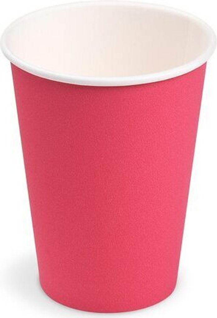 500x Getränkebecher Party/Pappbecher fuchsia 240ml Ø 74mm