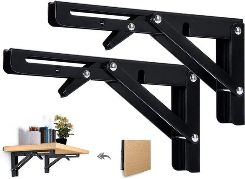 Support de table pliable pour bureau - Console murale gain de place noir