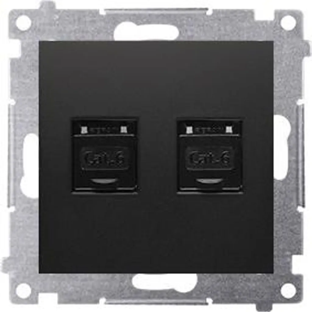 Prise informatique RJ45 Caté 6 Simon54 avec clapets anti-poussière