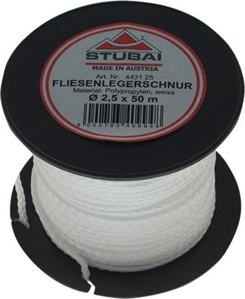 Fil de Nylon Jaune 2mm Stubai 100m Haute Visibilité sur Bobine