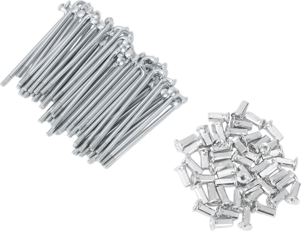 48 Satz 10G Fahrradspeichen 65mm Fahrradspeichen Kohlenstoffstahl Verzinkt Silberton
