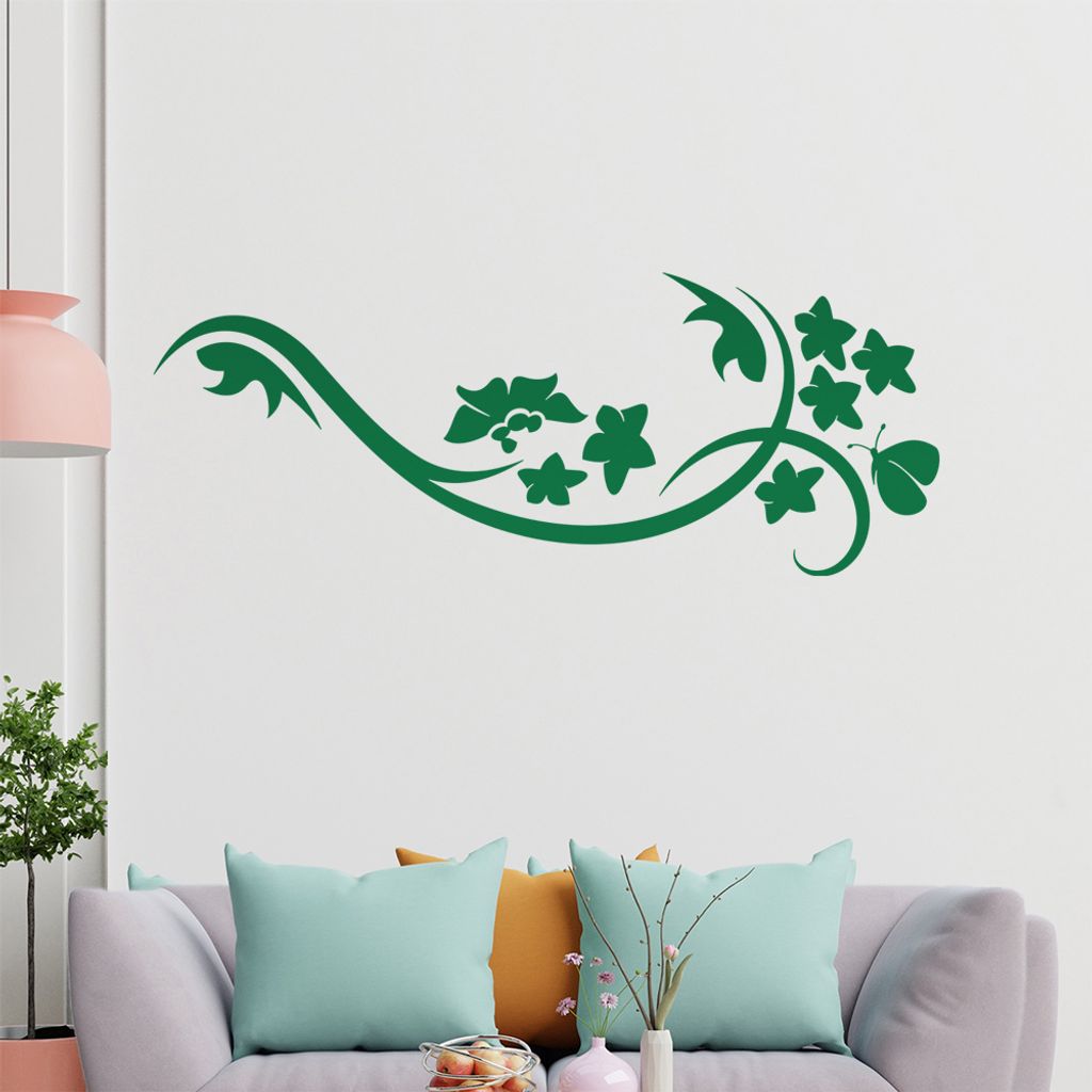 Blüte Blume Tribal Wandtattoo in 6 Größen - Wandaufkleber Wall Sticker - Dekoration, Küche, Wohnzimmer, Schlafzimmer, Badezimmer