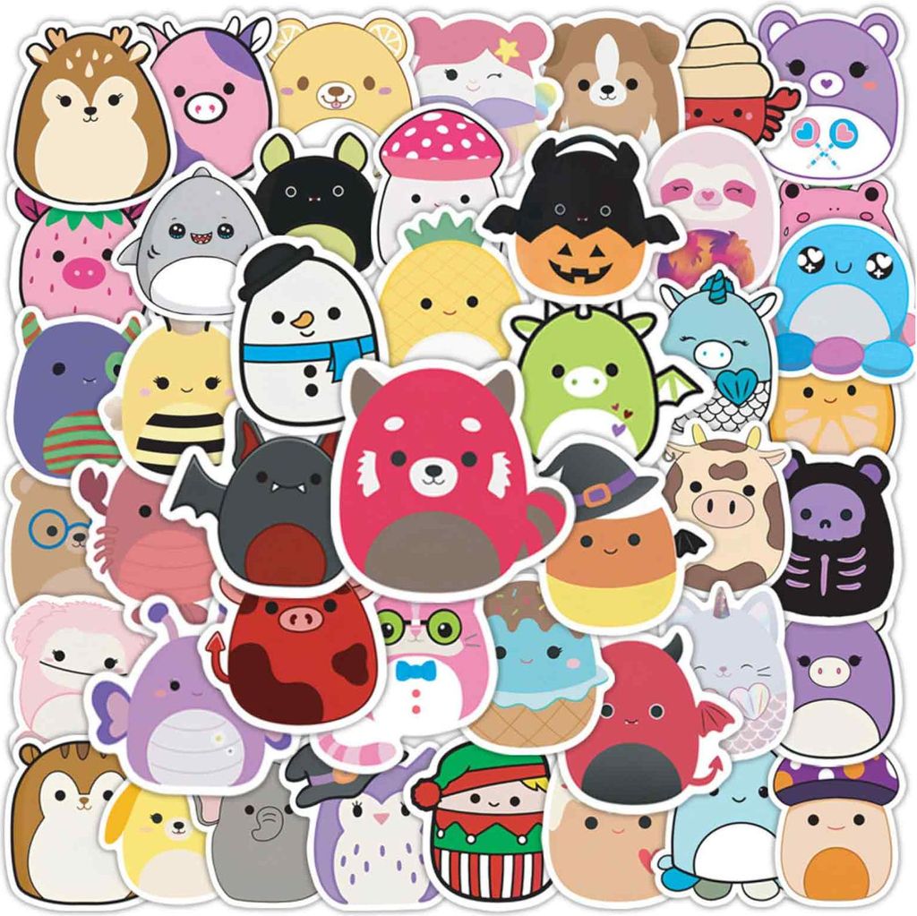 100 Stück Aufkleber Tiere Sticker Set,Tiere aufkleber kinder,Cute Cartoon Tiere Sticker Kinder,Wasserdichte Vinyl Sticker,für Autos, Snowboards, ...