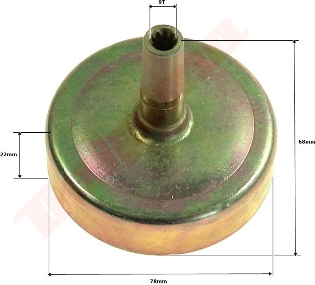 Tamburo frizione per decespugliatori 78X22X68X9T Tl43-9T Immagine del prodotto 