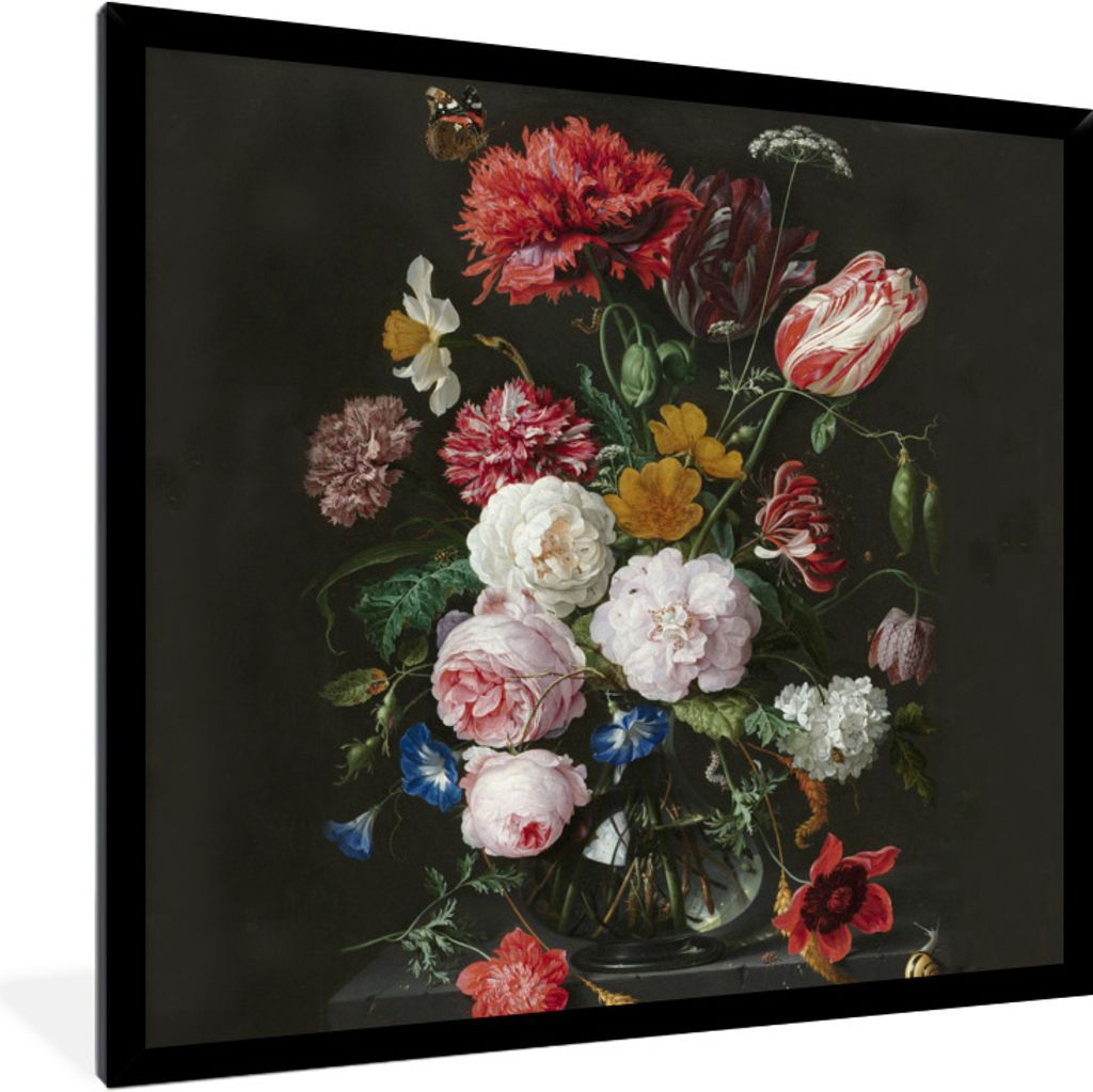 MuchoWow® Gerahmtes Poster Stilleben mit Blumen in einer Produktbild 