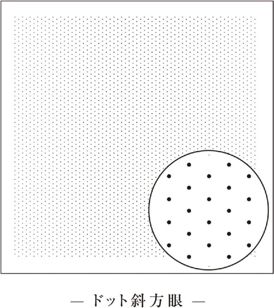 Olympus "Stoff Sashiko Momen (Weiß), mit gedruckten Punkten diagonal", 34x70cm, Original aus Japan