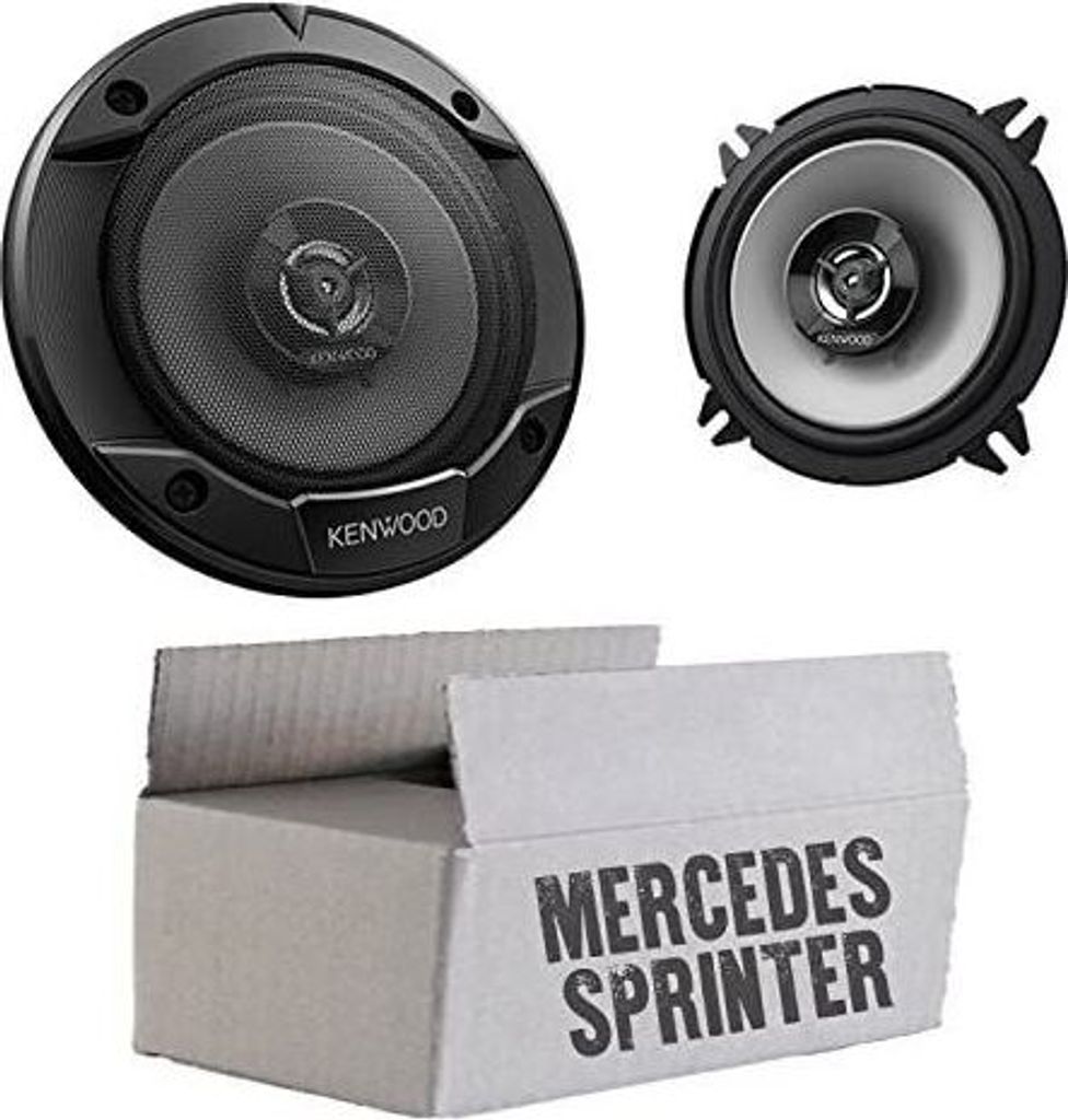 Lautsprecher Boxen Kenwood KFC-S1366 - 13cm 2-Wege Koax Auto Einbauzubehör - Einbauset passend für Mercedes Sprinter W906 Front - justSOUND