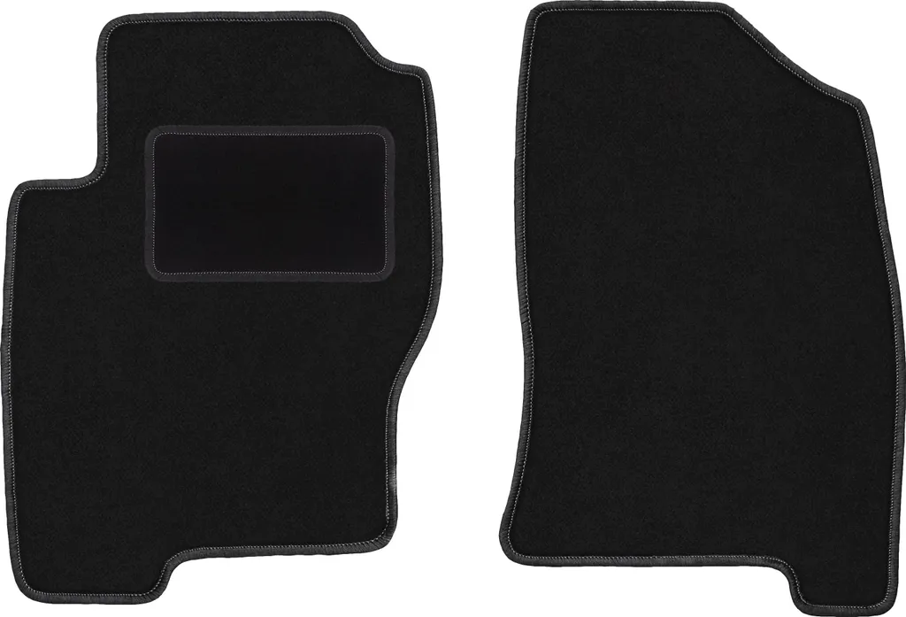 Wielganizator tappetini auto velours anteriori adatto per Nissan Navara III D40 (2005-2011, pickup) neri, set 2 pz, con fissaggi