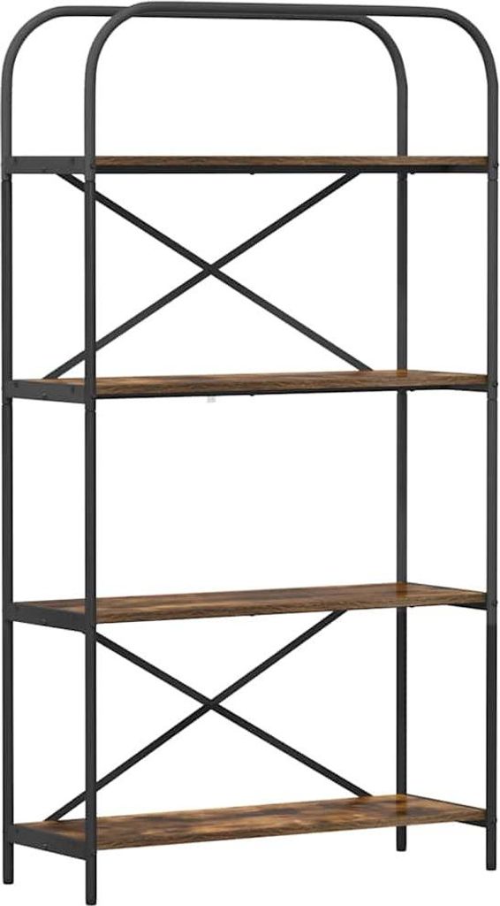 "SALE 2026" Bücherregal - Standregal - Wohnzimmerschrank - Geräucherte Eiche 80 x 30 x 146 cm Holzwerkstoff - Lagerregal Bücherregale DE2515098