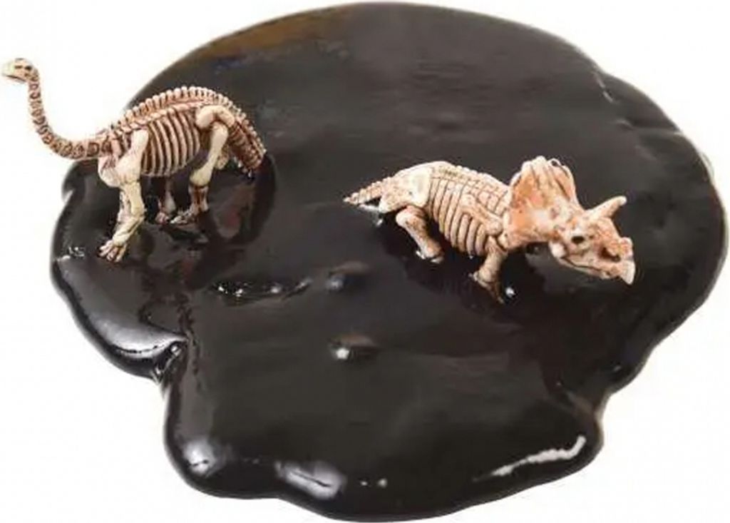 Schwarzer Schleim mit Dinos als Mitbringsel für Dino Fans