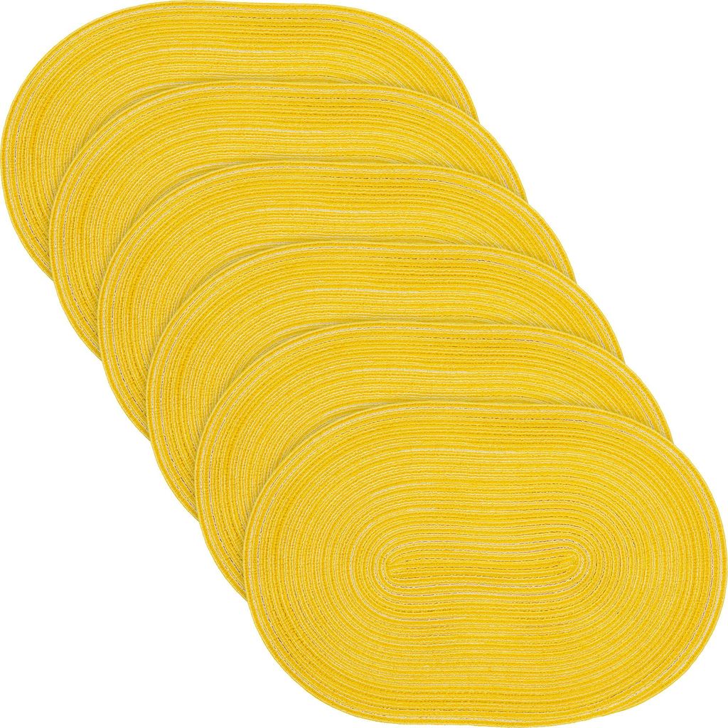 Erwin Müller Tischset Silves" 6er-Pack curry oval: 33x48 cm"