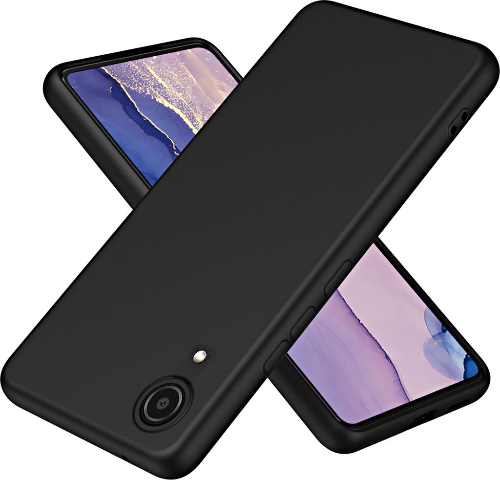 Galaxy A03 Core Hülle, Flüssig Silikon Handyhülle Stoßfest Kratzfest Schutzhülle für Samsung Galaxy A03 Core Schwarz