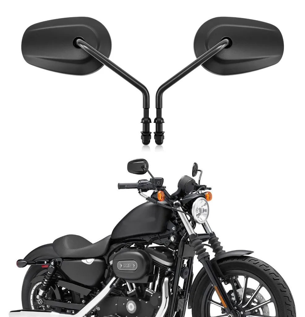 Rétroviseur Moto Robuste Noir Mat pour Street Glide et Road Glide
