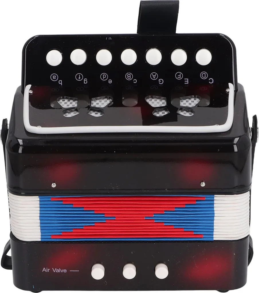Accordéon noir enfant 7 touches léger solution pour initiation musique