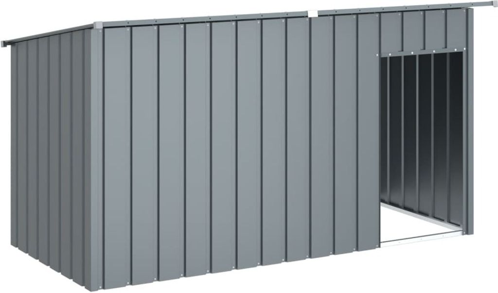 “2026 Moderne“Hundehütte mit Dach Anthrazit 196x91x110 cm Verzinkter Stahl - Hunde-Transportboxen - Designermöbel 9892459