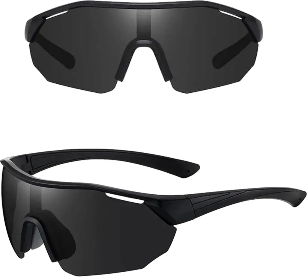 J&W Occhiali Sportivi Petersenn Black - Stile e Protezione Totale