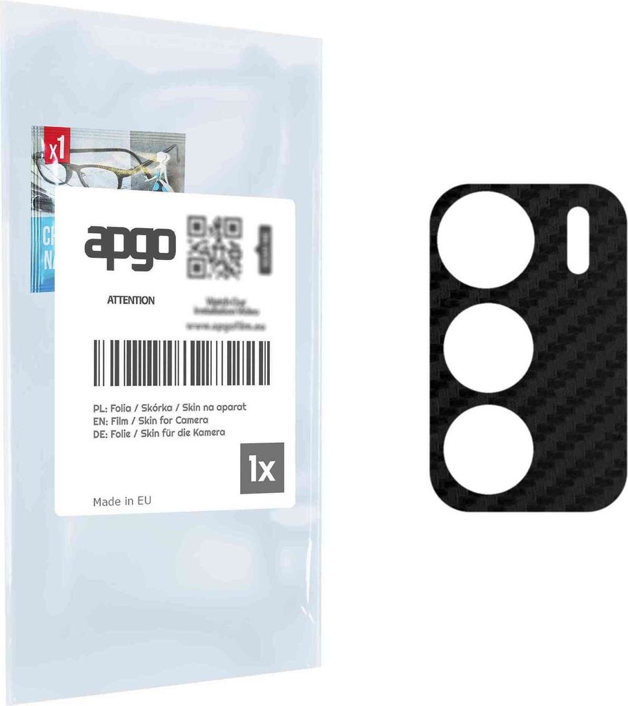 apgo Objektivschutz-Folie, Kameraschutz kompatibel mit Motorola Moto G42, Carbon-Imitation, Rückseite Schutzfolie für Kamera-Insel, Hinten Folie,...
