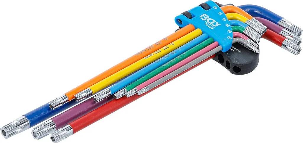 BGS 74462 Set 9 Chiavi Torx Colorate Lunghe con Foro T10-T50 Offerta