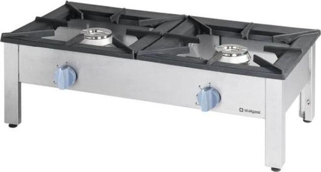 Gas-Hockerkocher, Doppelbrenner TOP - G20, 1160 x 580 x 380 mm (BxTxH)