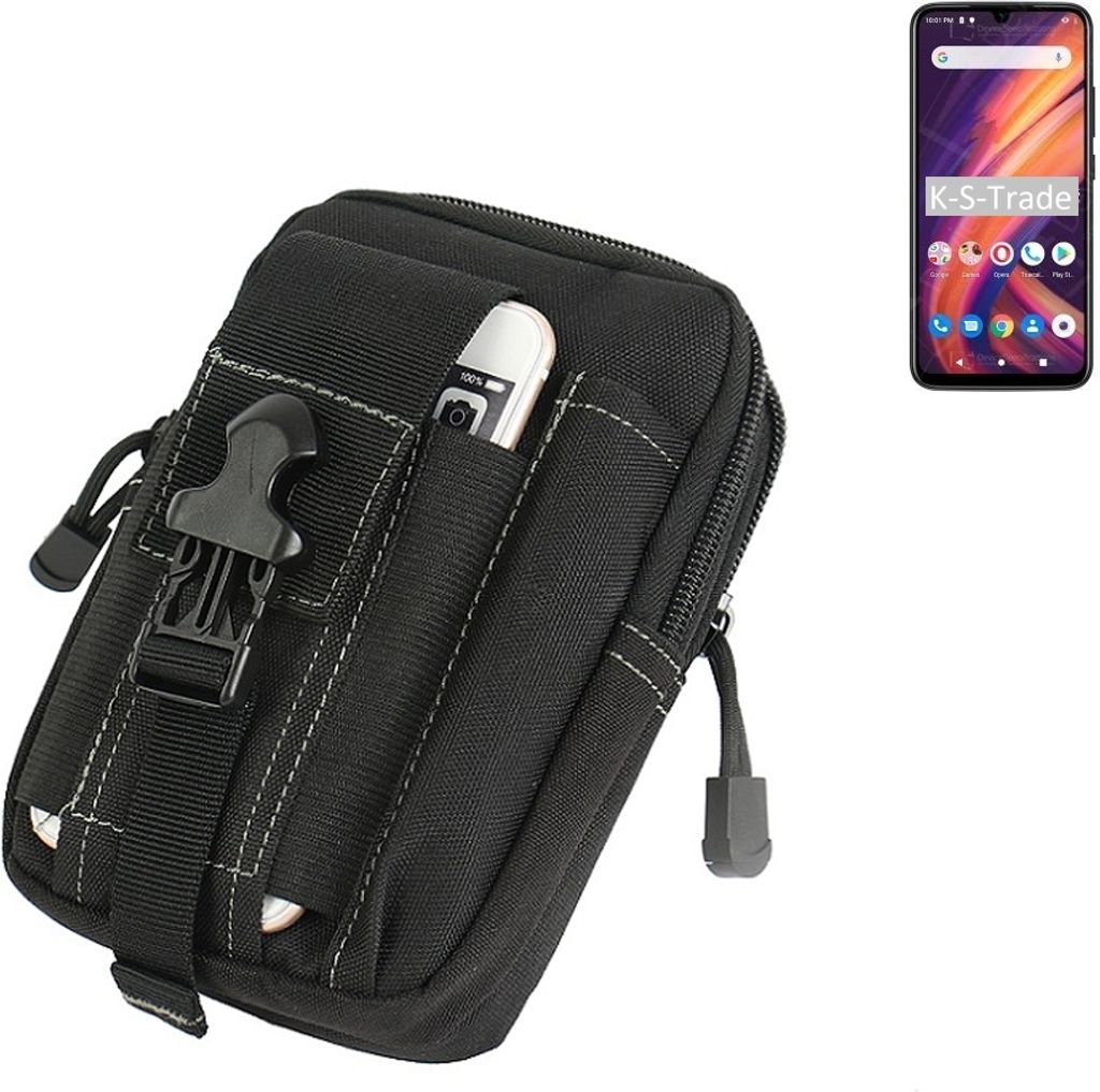 K-S-Trade Gürtel Tasche kompatibel mit Lenovo A7 Gürteltasche Holster Schutz Hülle Handy Hülle Smartphone outdoor Handy-Hülle schwarz