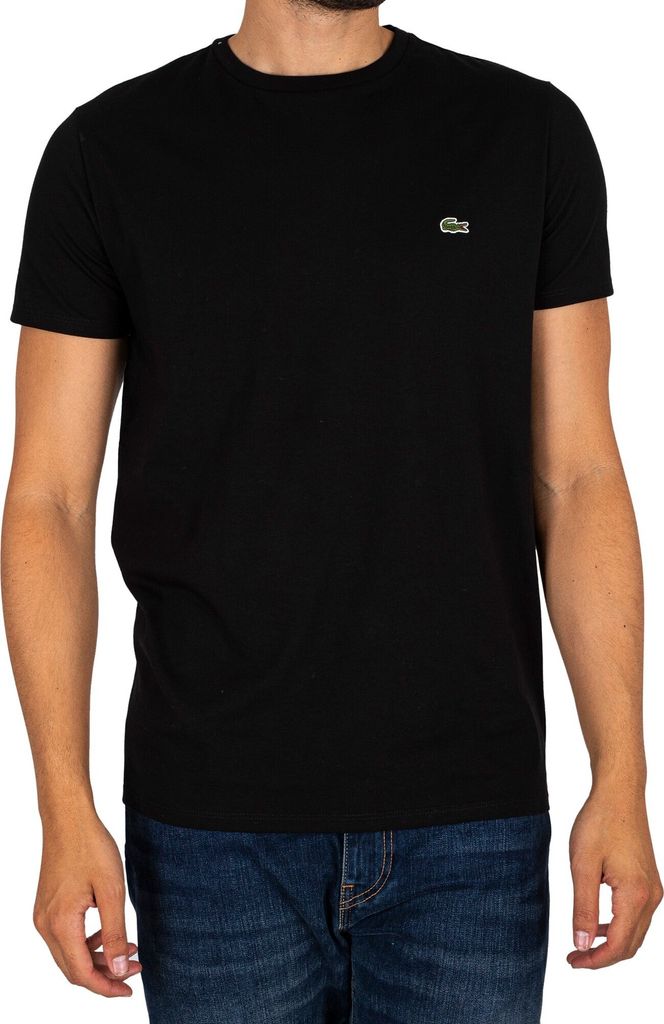 Lacoste T-Shirt aus Pimabaumwolle mit Logo, Schwarz XL Produktbild 