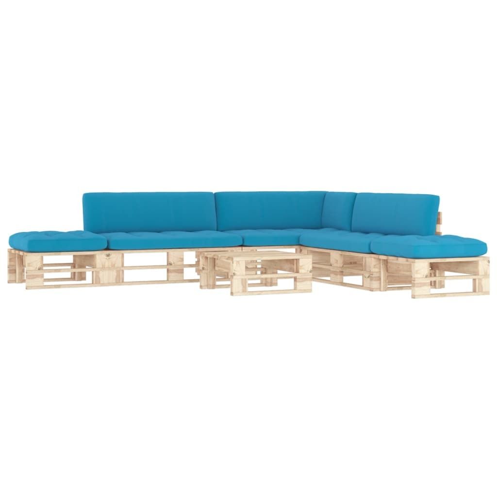 6-tlg. Paletten-Lounge-Set mit Kissen Imprägniertes Kiefernholz