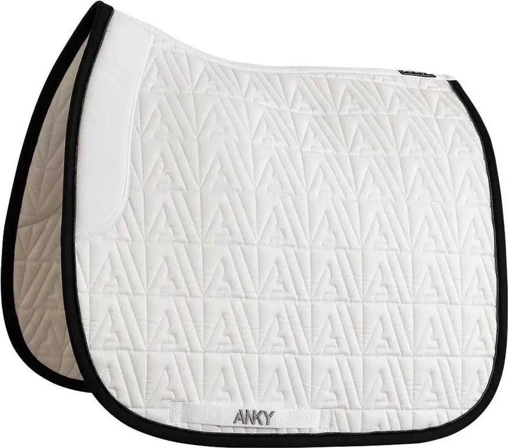 Sottosella Dressage Anky XB24001 Twill Bianco Pieno | Eleganza Equestre