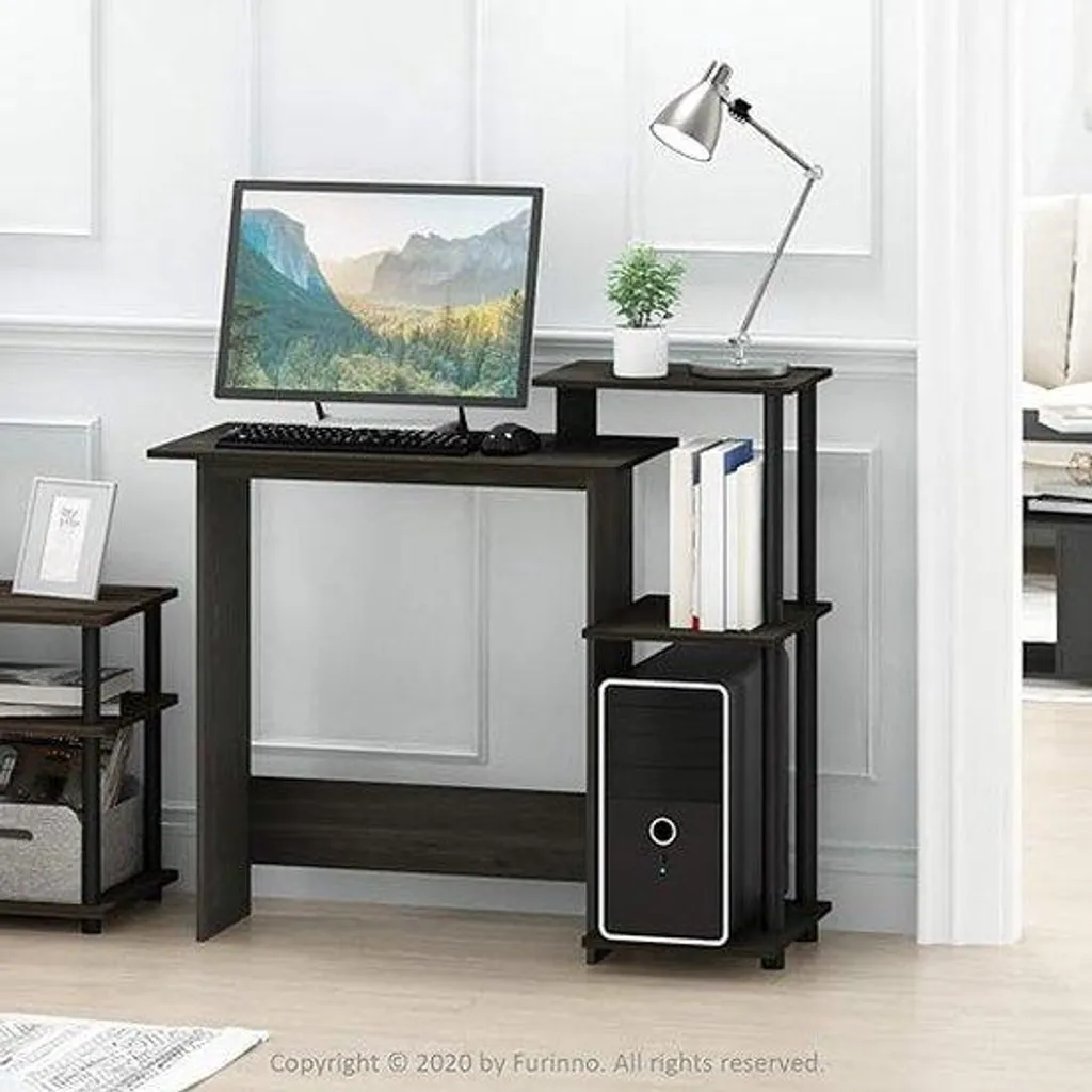 Bureau pour ordinateur portable 100x100x85 cm en bois massif de chêne