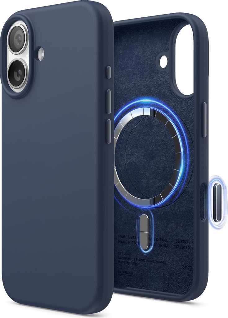 ELAGO Handyhlle fr iPhone 17, Silikon Soft Case Magsafe, Indigo