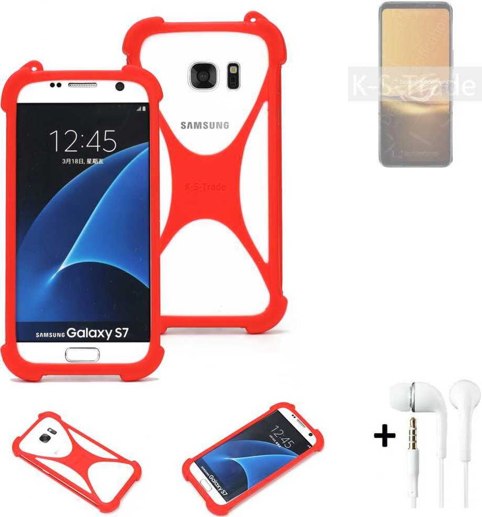 Handy-hülle + Kopfhörer kompatibel mit Asus ROG Phone 6D Schutz-hülle Bumper Silikon Schutz Hülle Cover Case Silikoncase Silikonbumper TPU